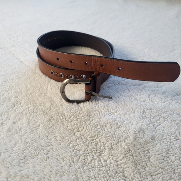 Dockers XL Women's Leather Belt with Braided Metal Embellishments - Picture 1 of 5